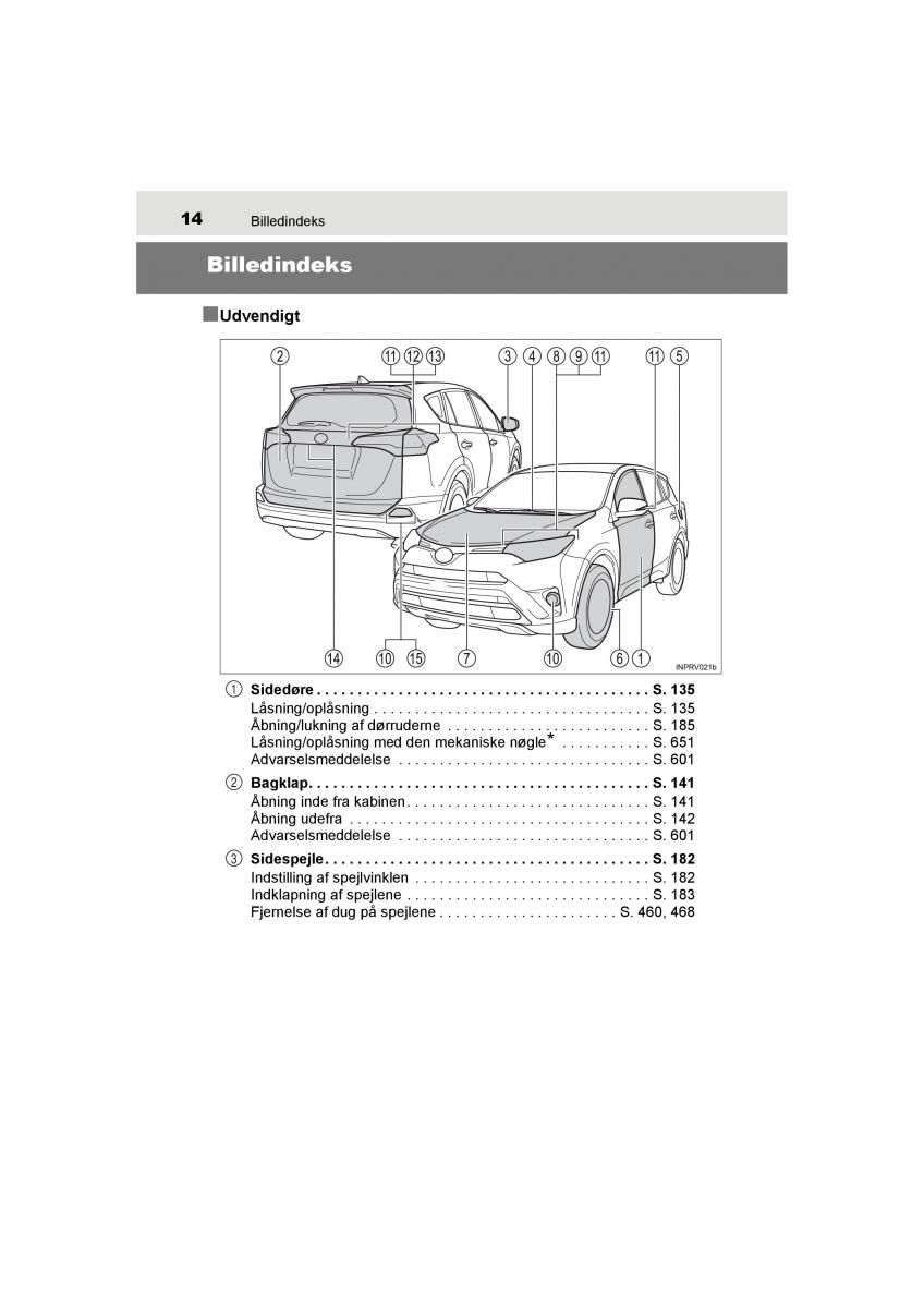 manual  Toyota RAV4 IV 4 Bilens instruktionsbog / page 14