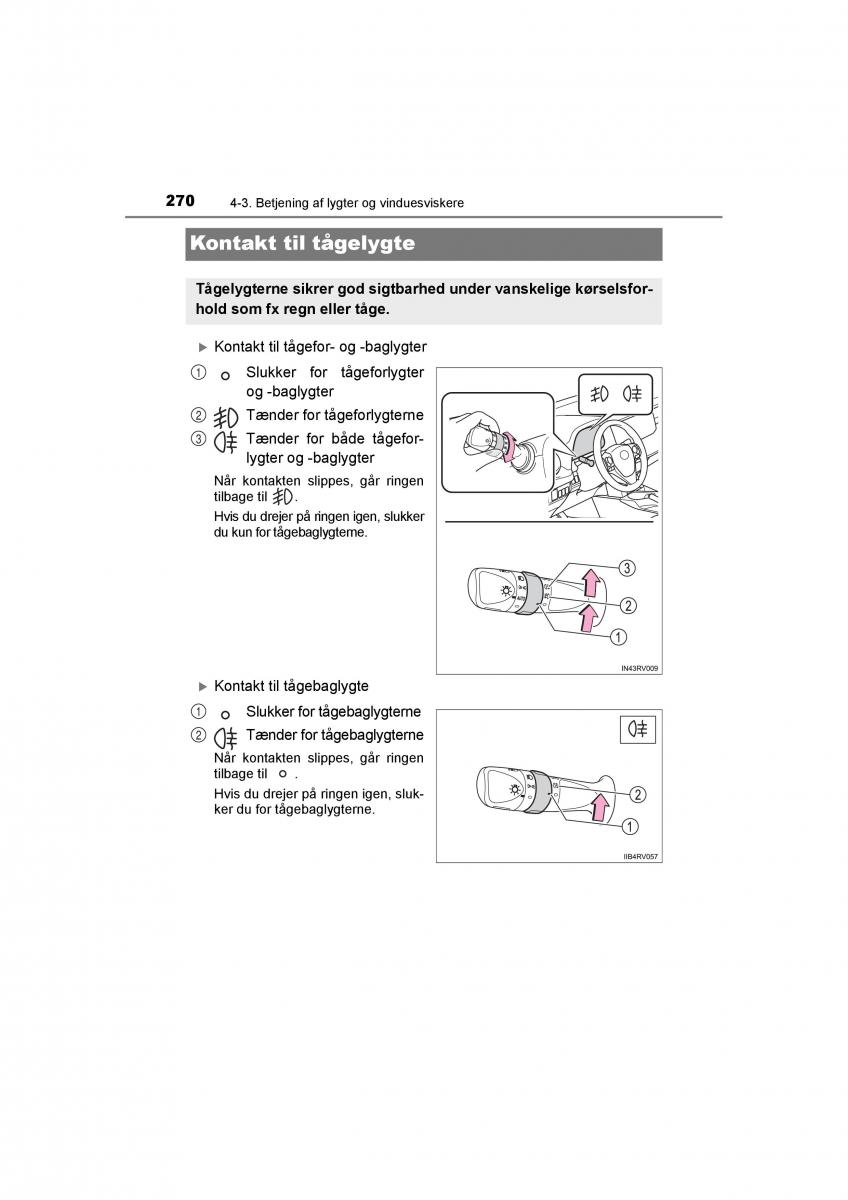 Toyota RAV4 IV 4 Bilens instruktionsbog / page 270