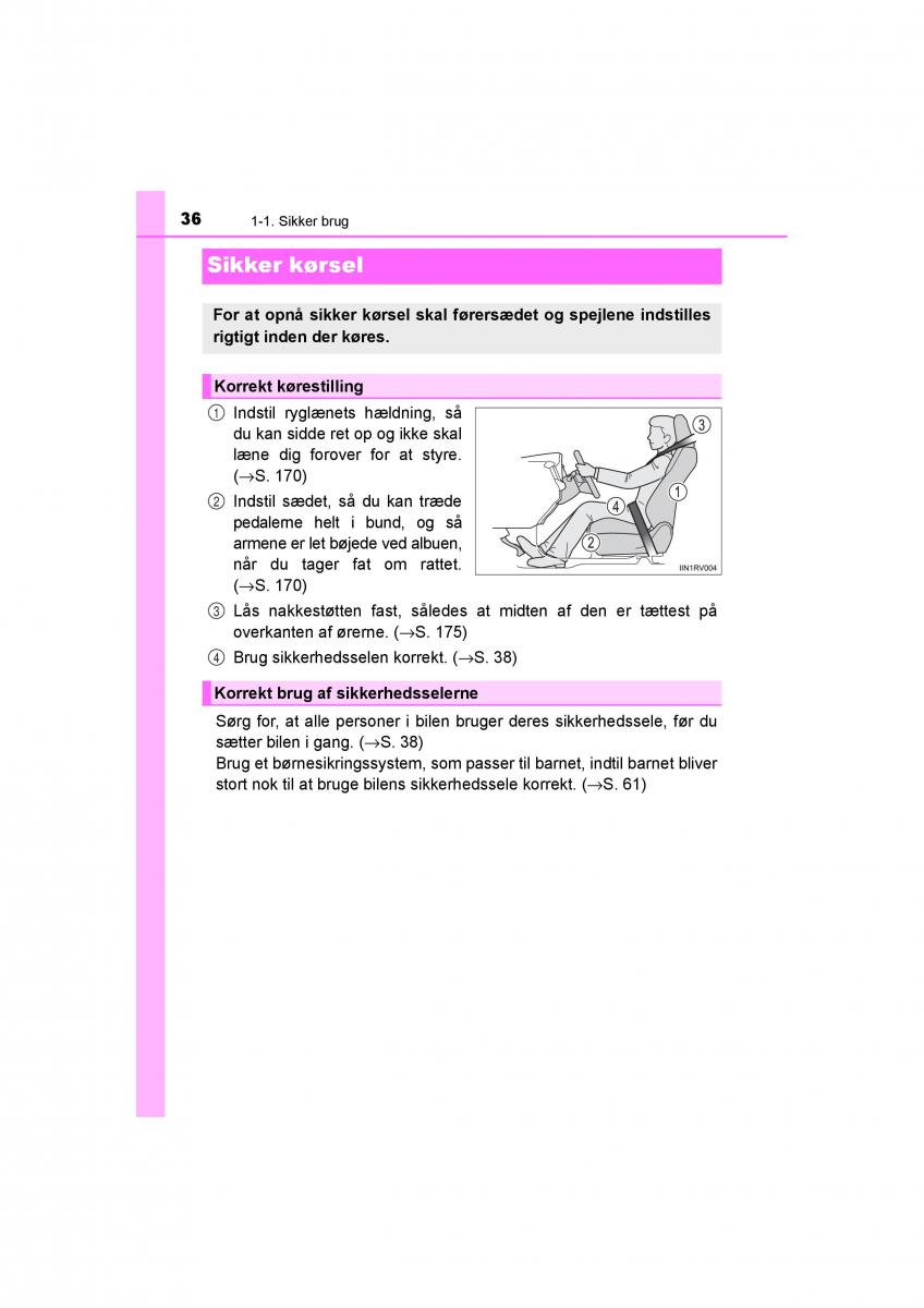 Toyota RAV4 IV 4 Bilens instruktionsbog / page 36