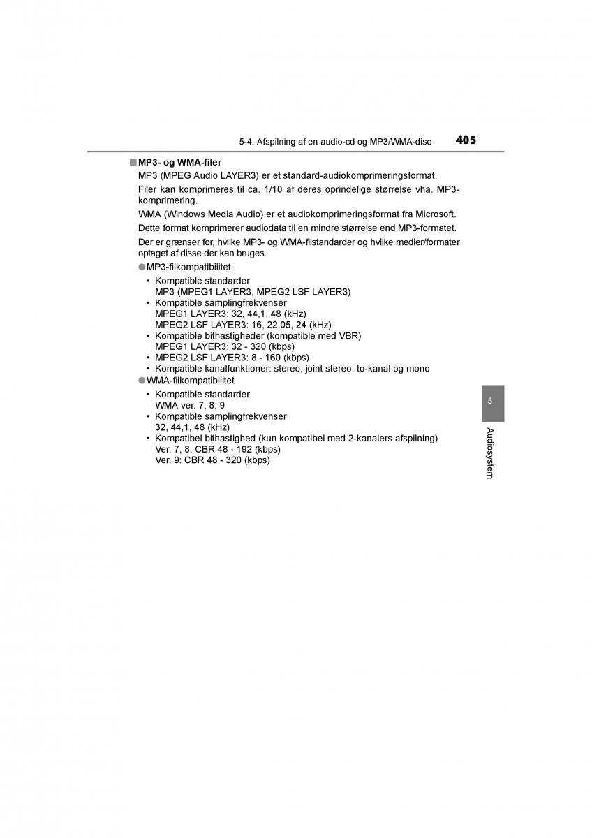 Toyota RAV4 IV 4 Bilens instruktionsbog / page 405