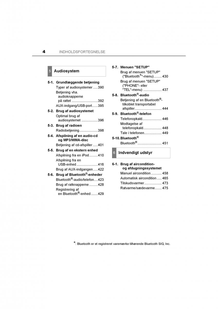 Toyota RAV4 IV 4 Bilens instruktionsbog / page 4