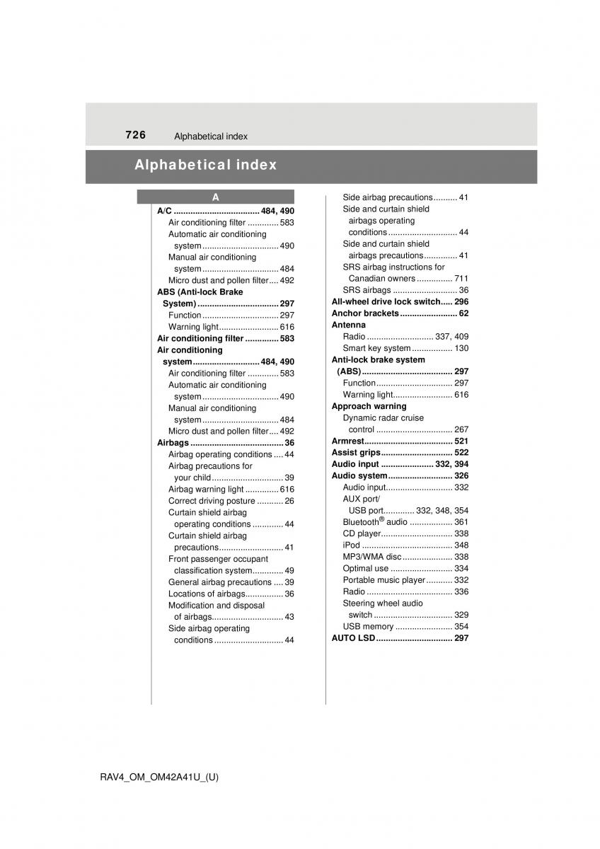 Toyota RAV4 IV 4 owners manual / page 726