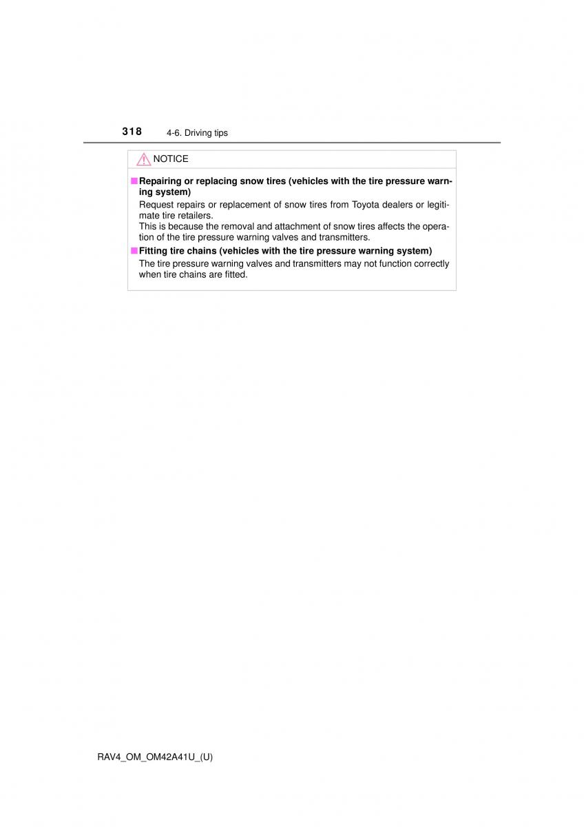 Toyota RAV4 IV 4 owners manual / page 318