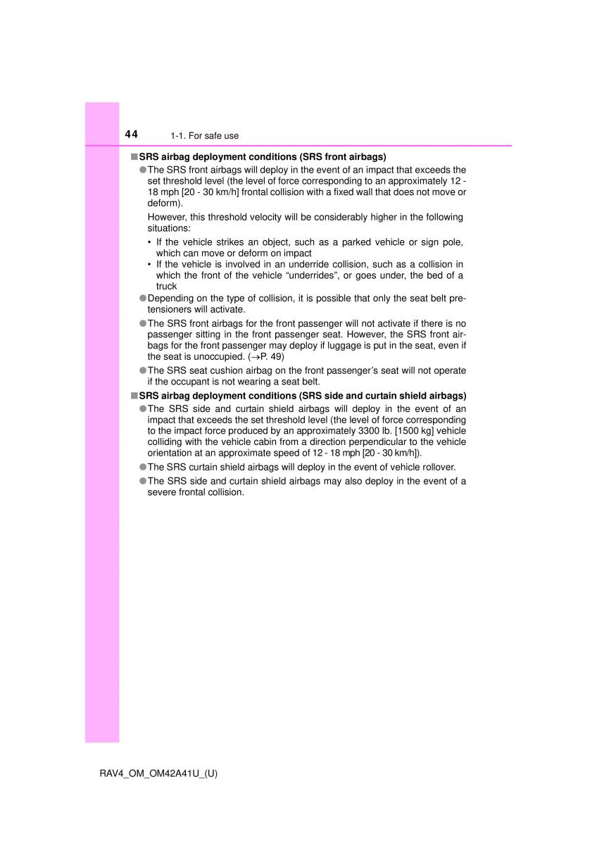 Toyota RAV4 IV 4 owners manual / page 44