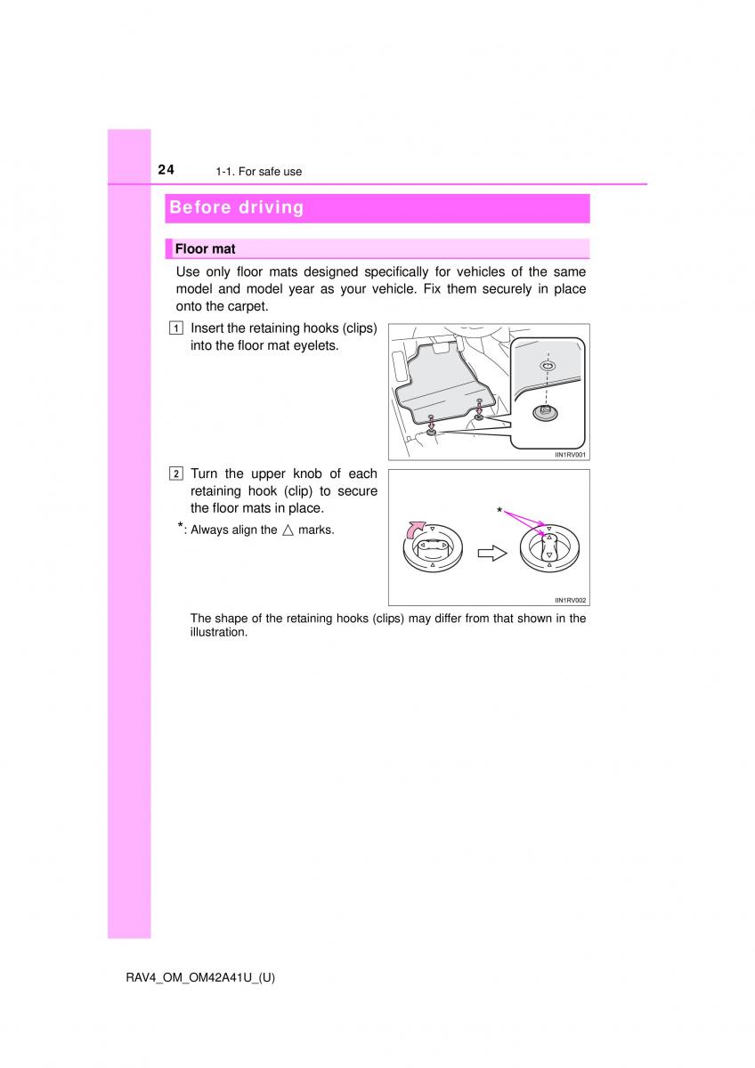Toyota RAV4 IV 4 owners manual / page 24