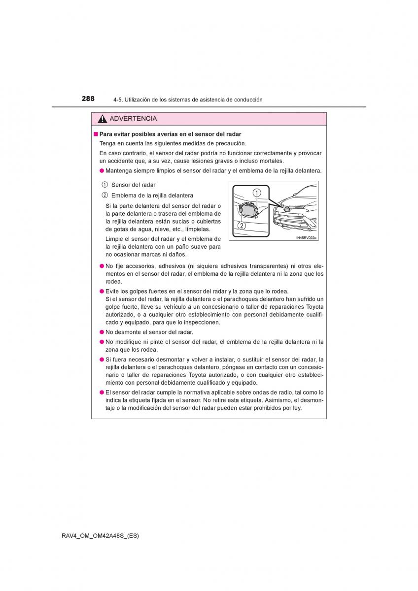 Toyota RAV4 IV 4 manual del propietario / page 288