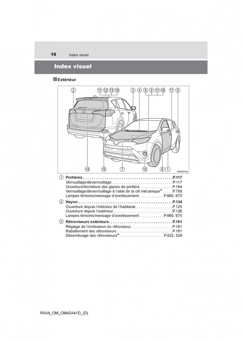 manual  Toyota RAV4 IV 4 manuel du proprietaire / page 17