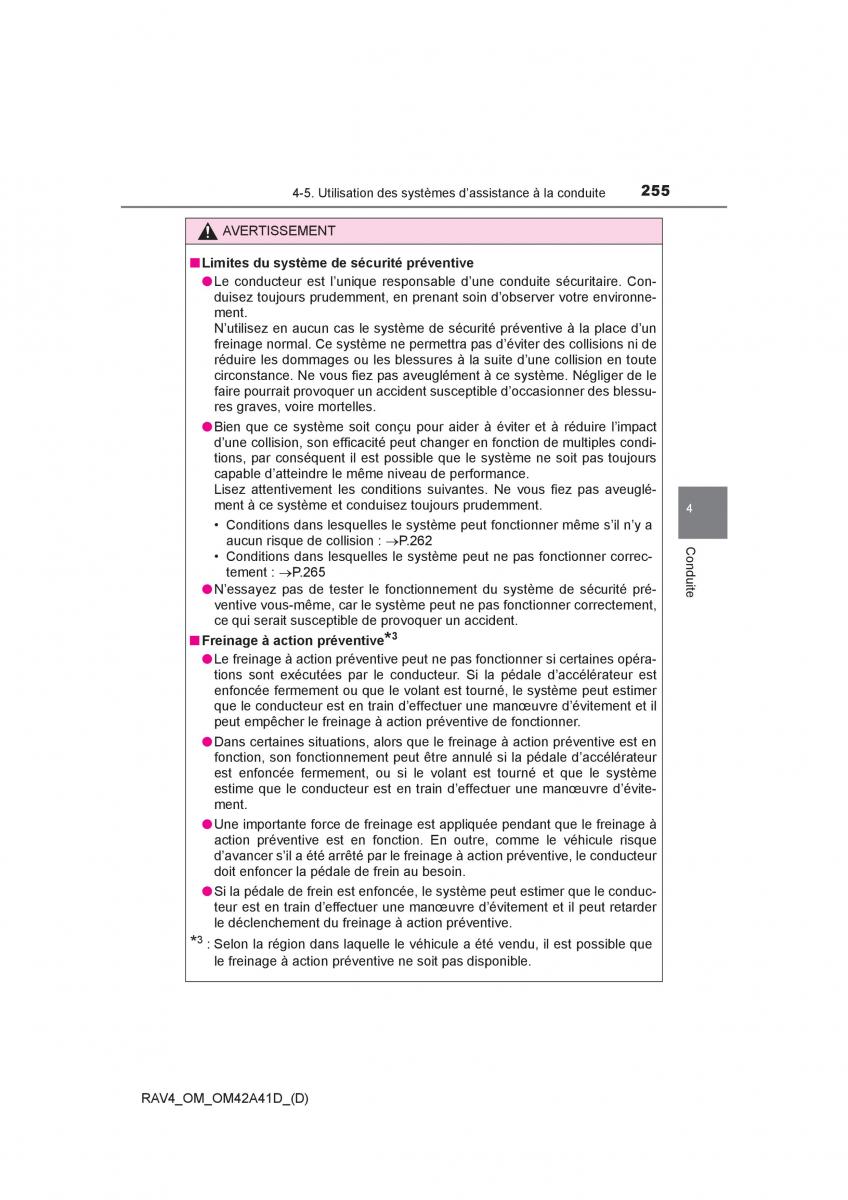 Toyota RAV4 IV 4 manuel du proprietaire / page 256