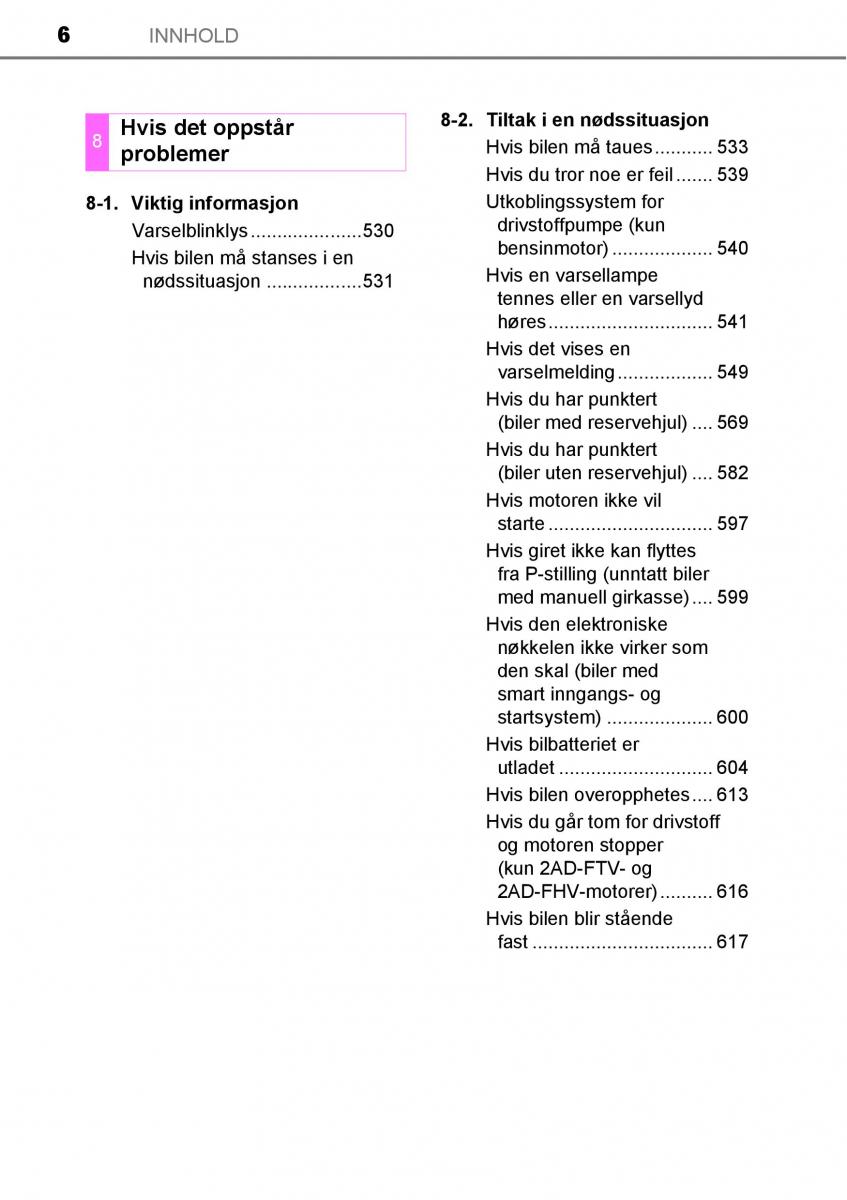 manual  Toyota RAV4 IV 4 bruksanvisningen / page 8