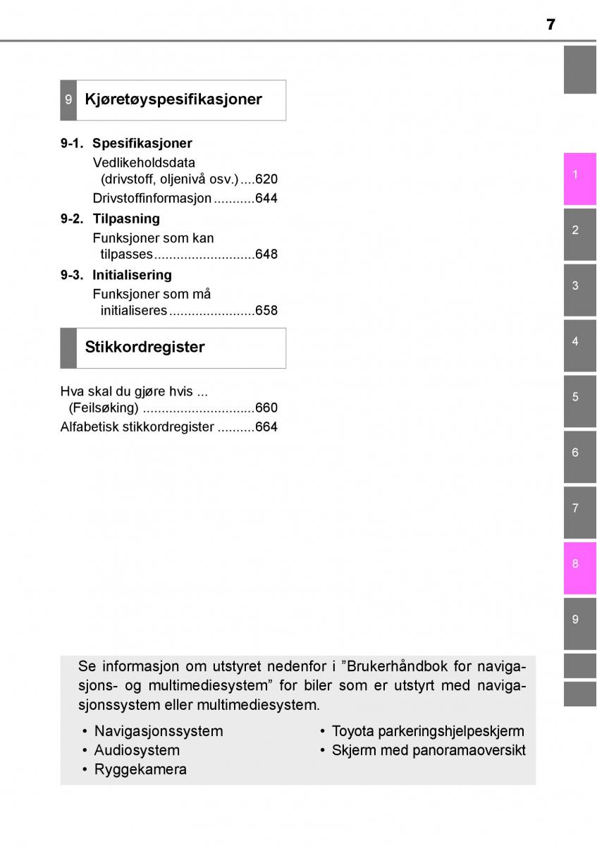 Toyota RAV4 IV 4 bruksanvisningen / page 9