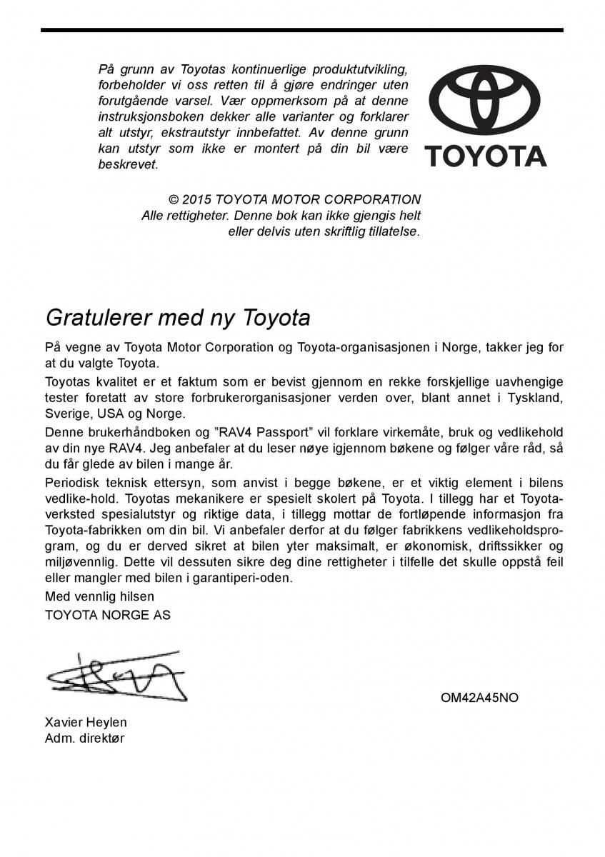 manual  Toyota RAV4 IV 4 bruksanvisningen / page 1