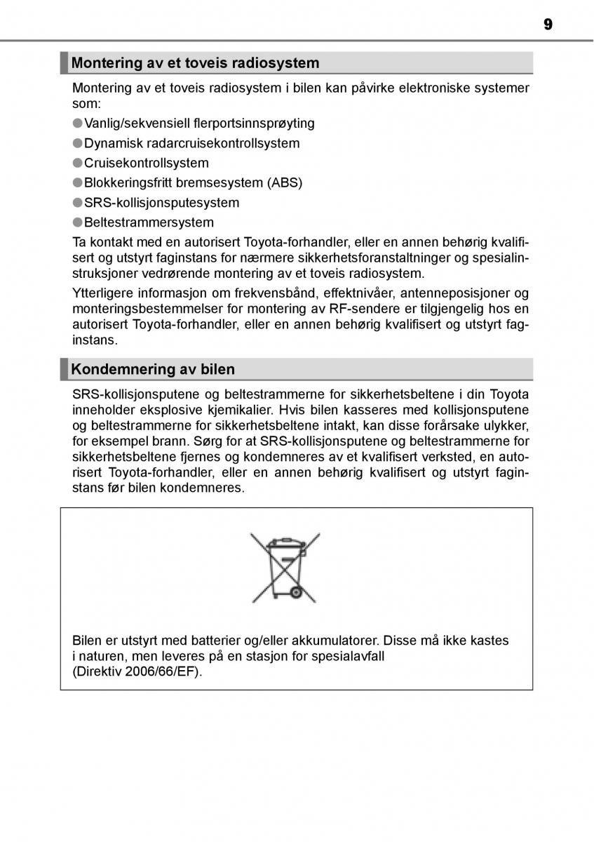 manual  Toyota RAV4 IV 4 bruksanvisningen / page 11