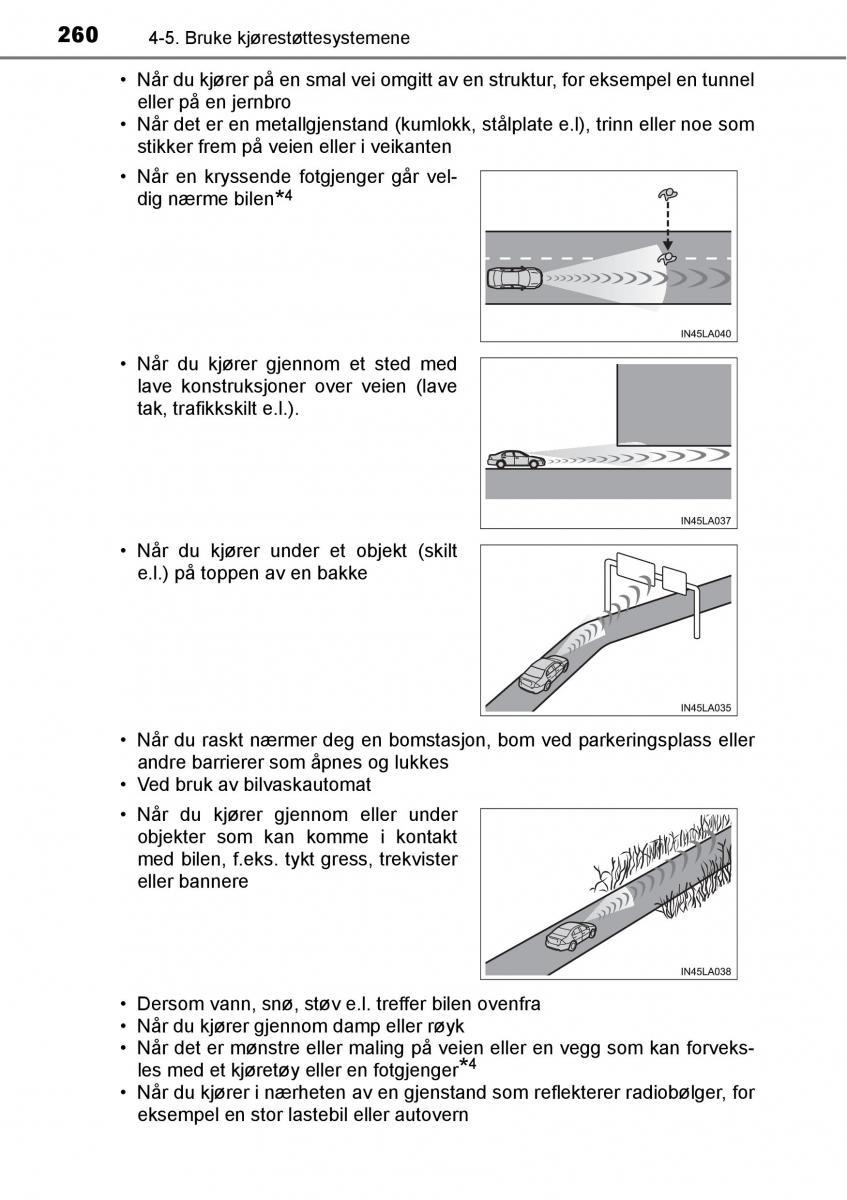 Toyota RAV4 IV 4 bruksanvisningen / page 262