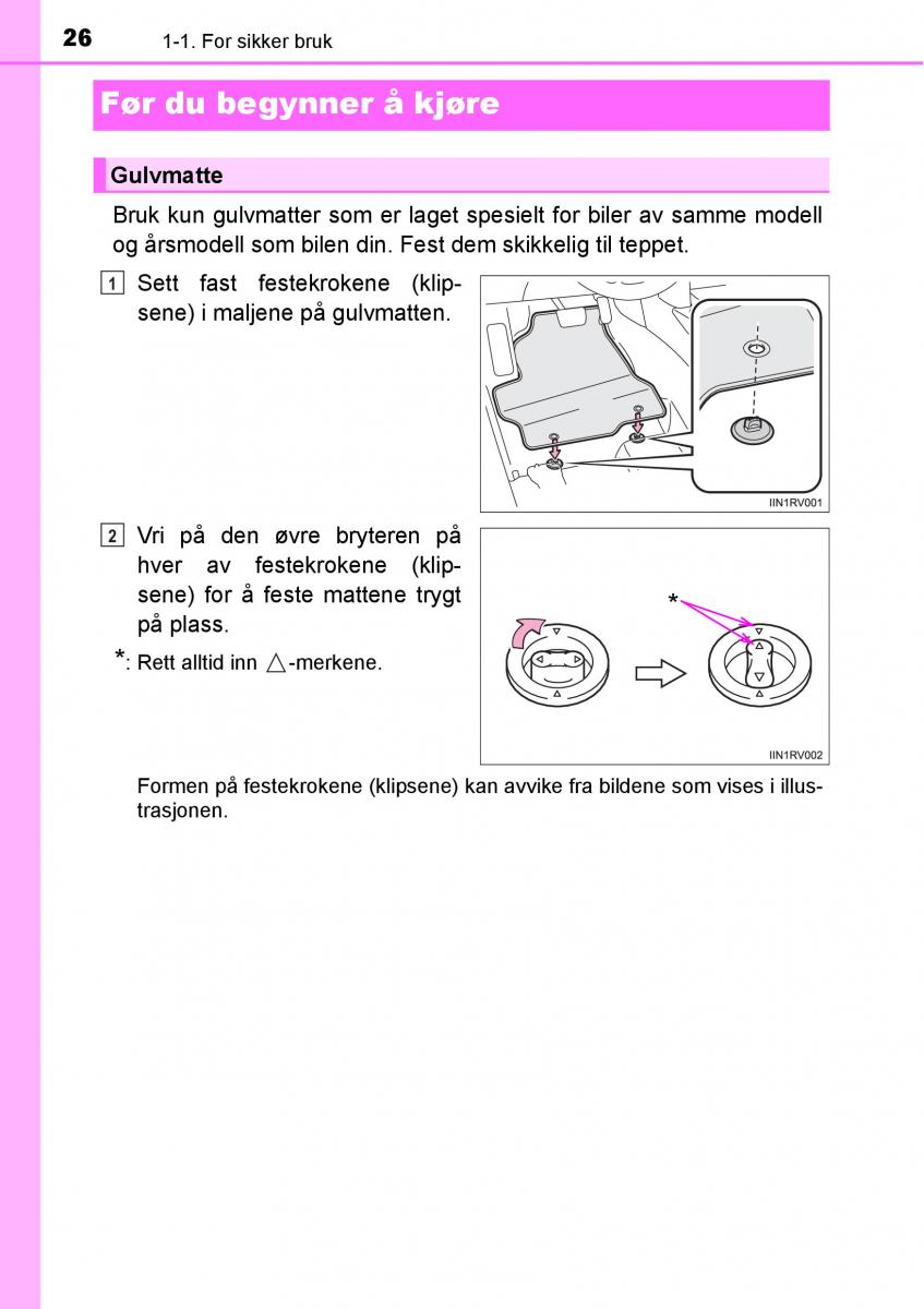 Toyota RAV4 IV 4 bruksanvisningen / page 28