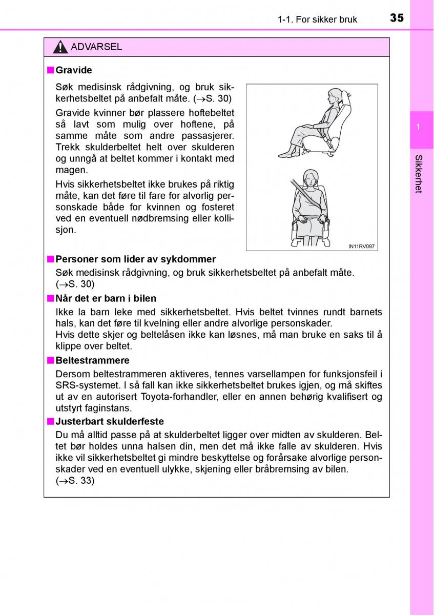 Toyota RAV4 IV 4 bruksanvisningen / page 37