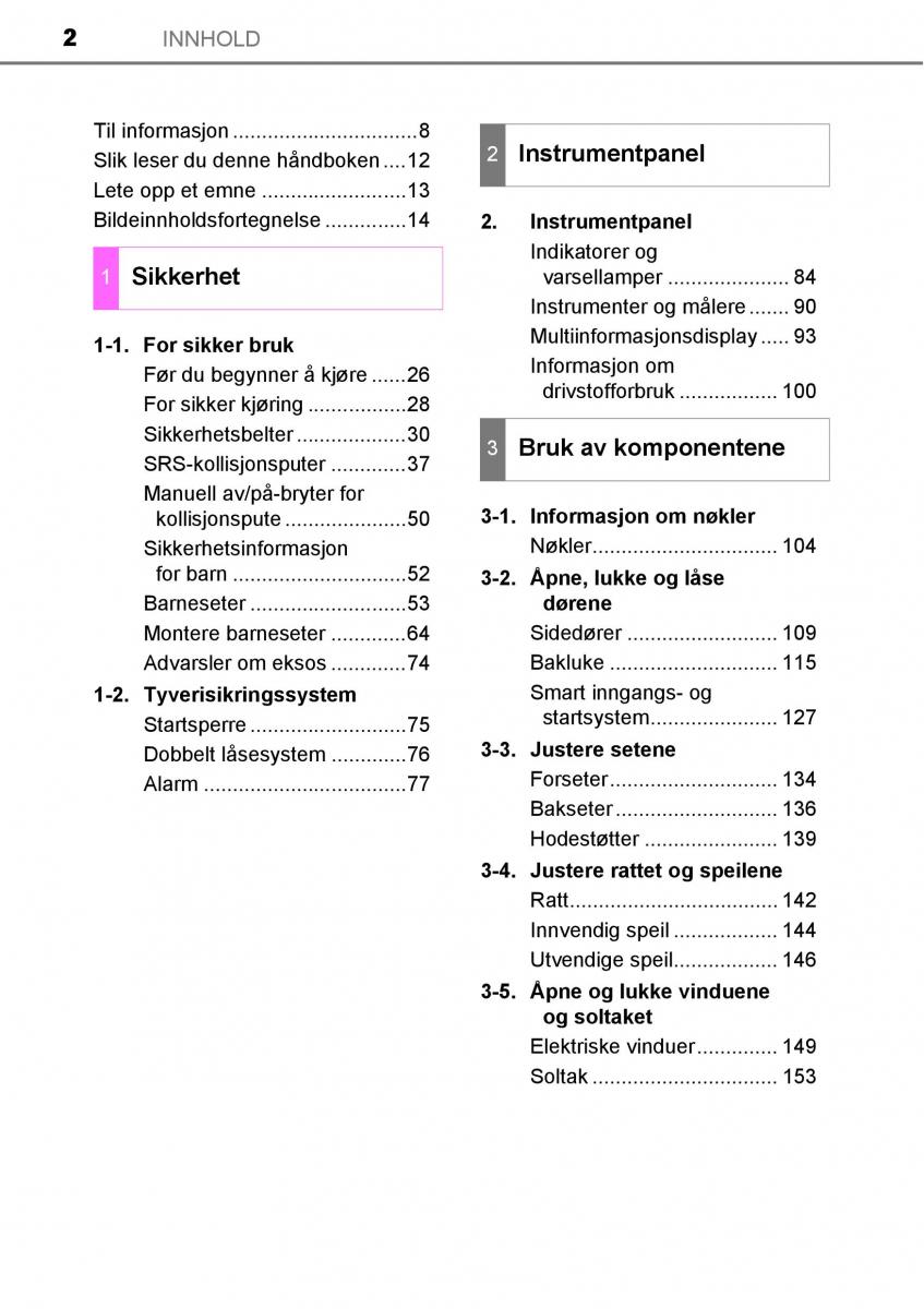 manual  Toyota RAV4 IV 4 bruksanvisningen / page 4