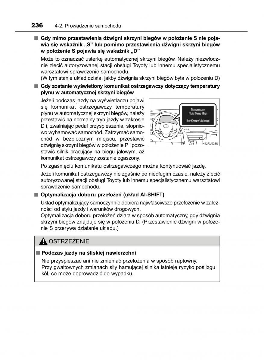 Toyota RAV4 IV 4 instrukcja / page 236