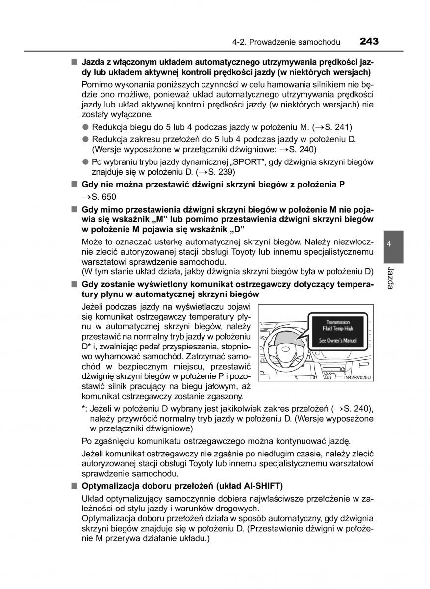 Toyota RAV4 IV 4 instrukcja / page 243