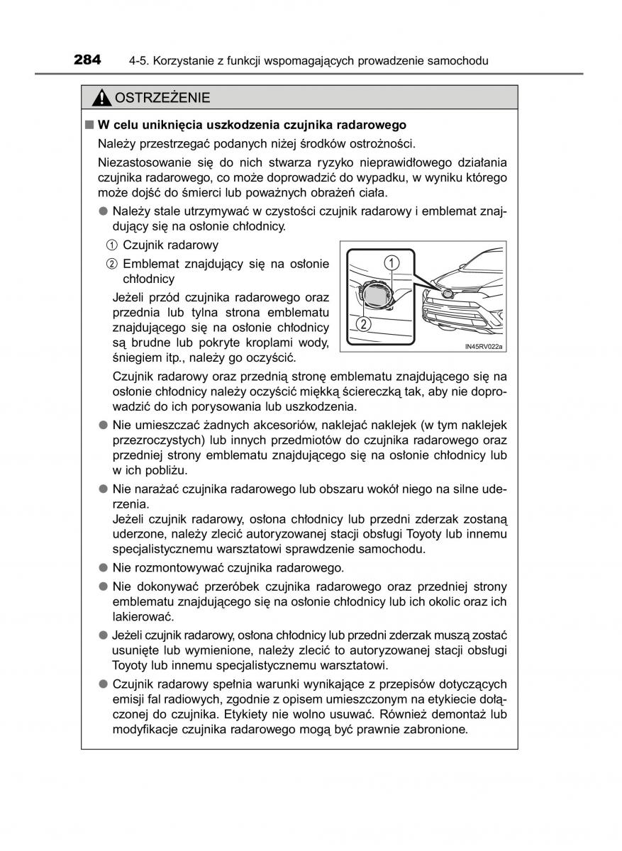 Toyota RAV4 IV 4 instrukcja / page 284