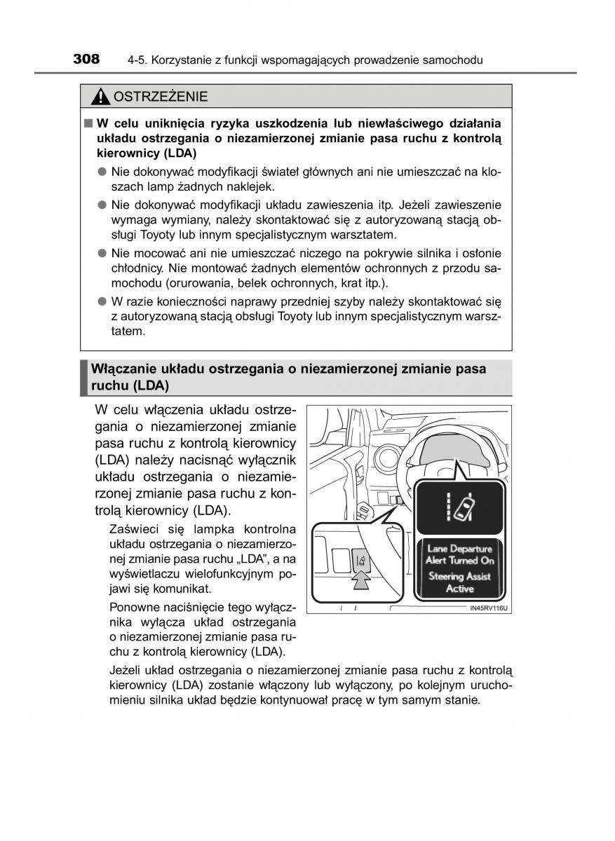 Toyota RAV4 IV 4 instrukcja / page 308