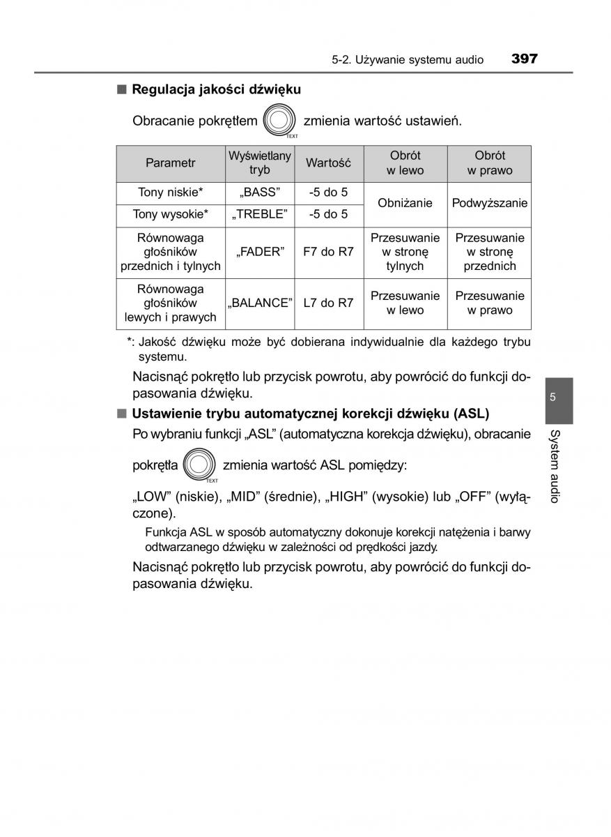 Toyota RAV4 IV 4 instrukcja obslugi / page 397