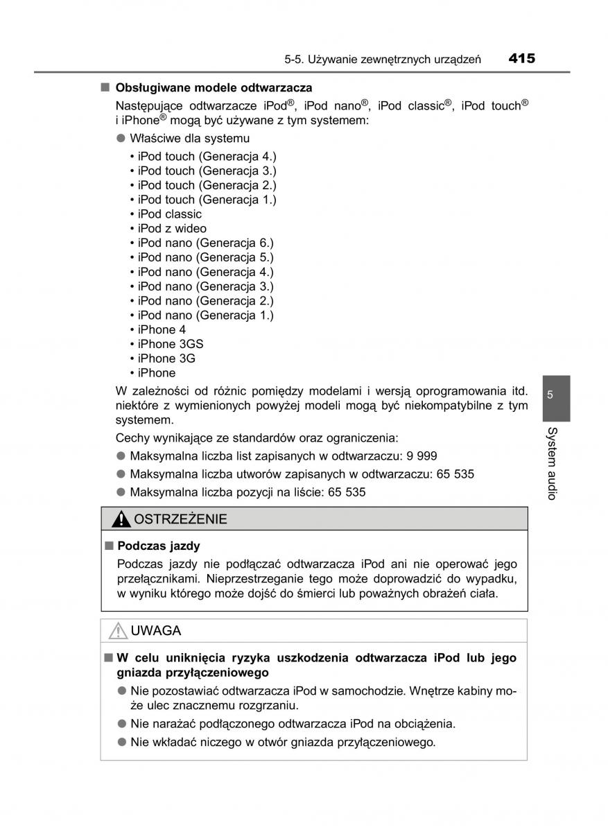 Toyota RAV4 IV 4 instrukcja obslugi / page 415