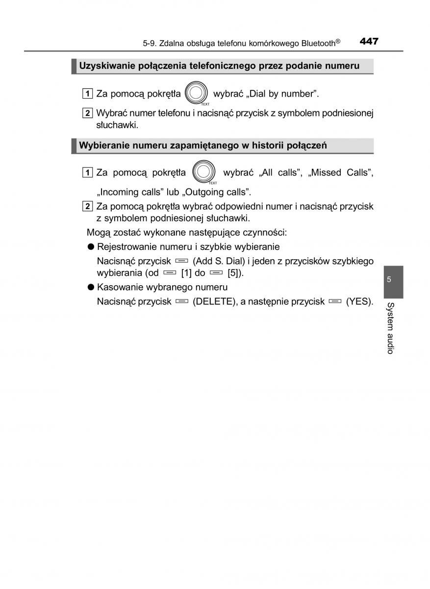 Toyota RAV4 IV 4 instrukcja obslugi / page 447