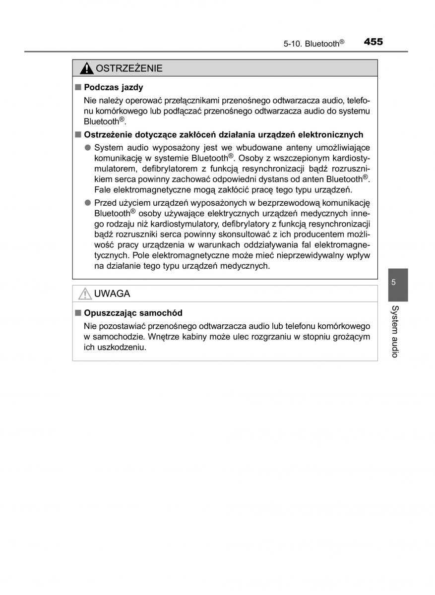 Toyota RAV4 IV 4 instrukcja obslugi / page 455