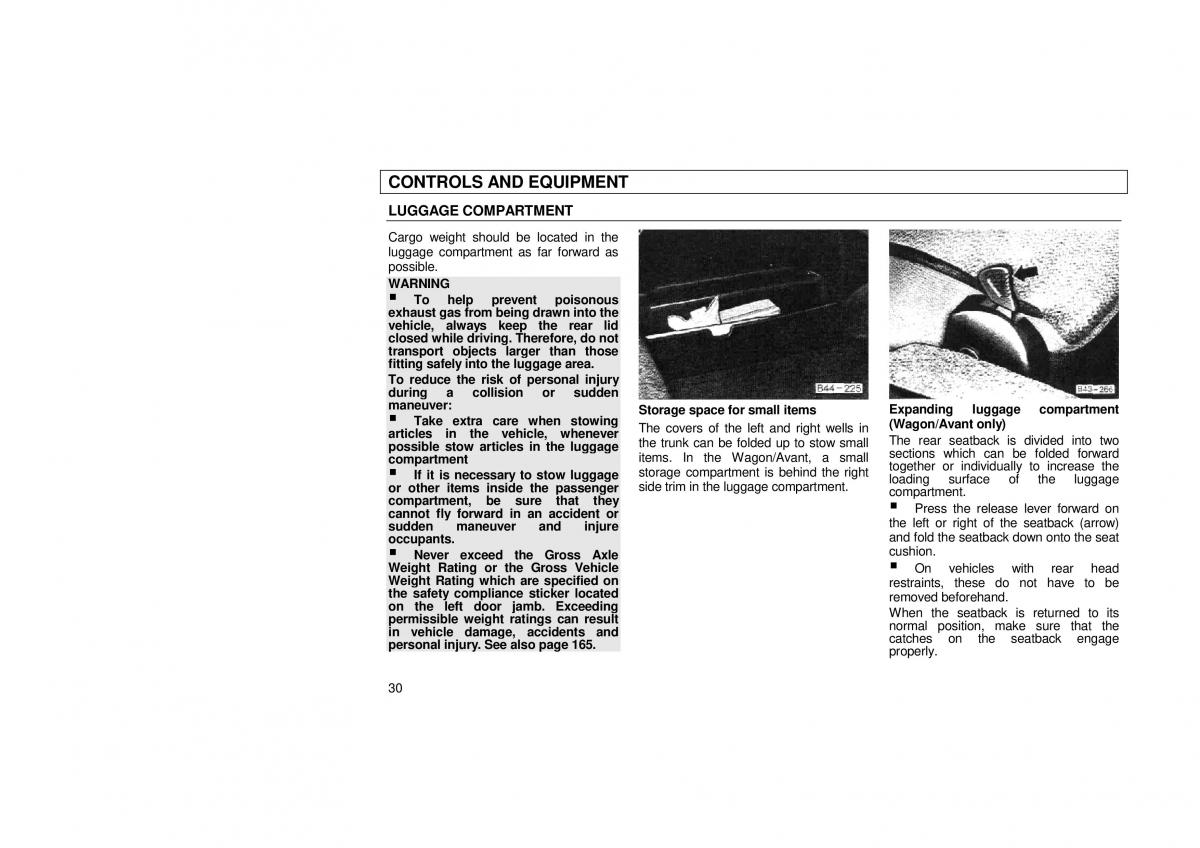 Audi 100 C3 owners manual / page 32