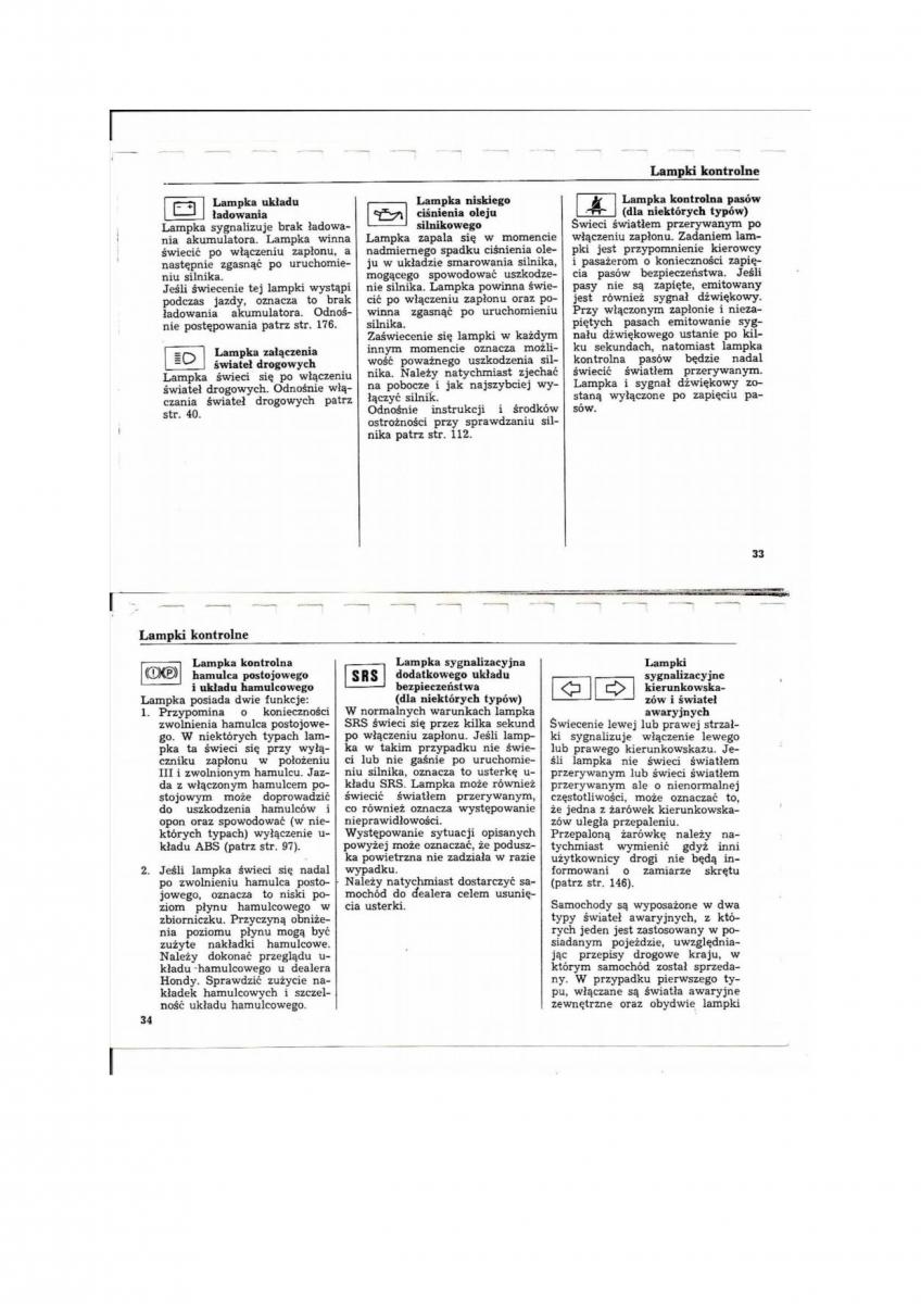 Honda Civic V 5 instrukcja obslugi / page 15