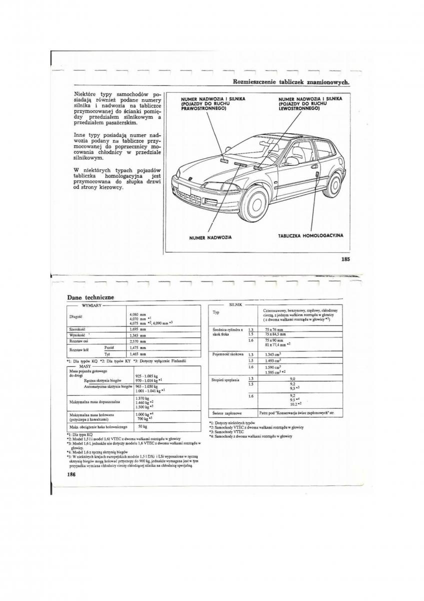 Honda Civic V 5 instrukcja obslugi / page 88