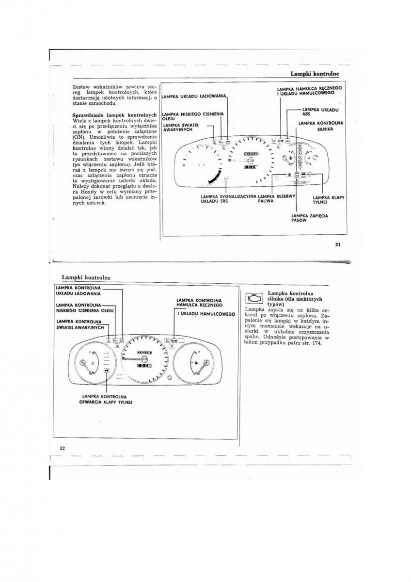 Honda Civic V 5 instrukcja obslugi / page 14