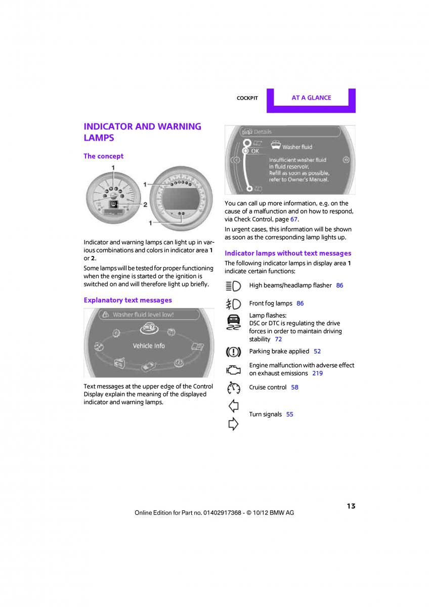 manual  Mini Paceman owners manual / page 14