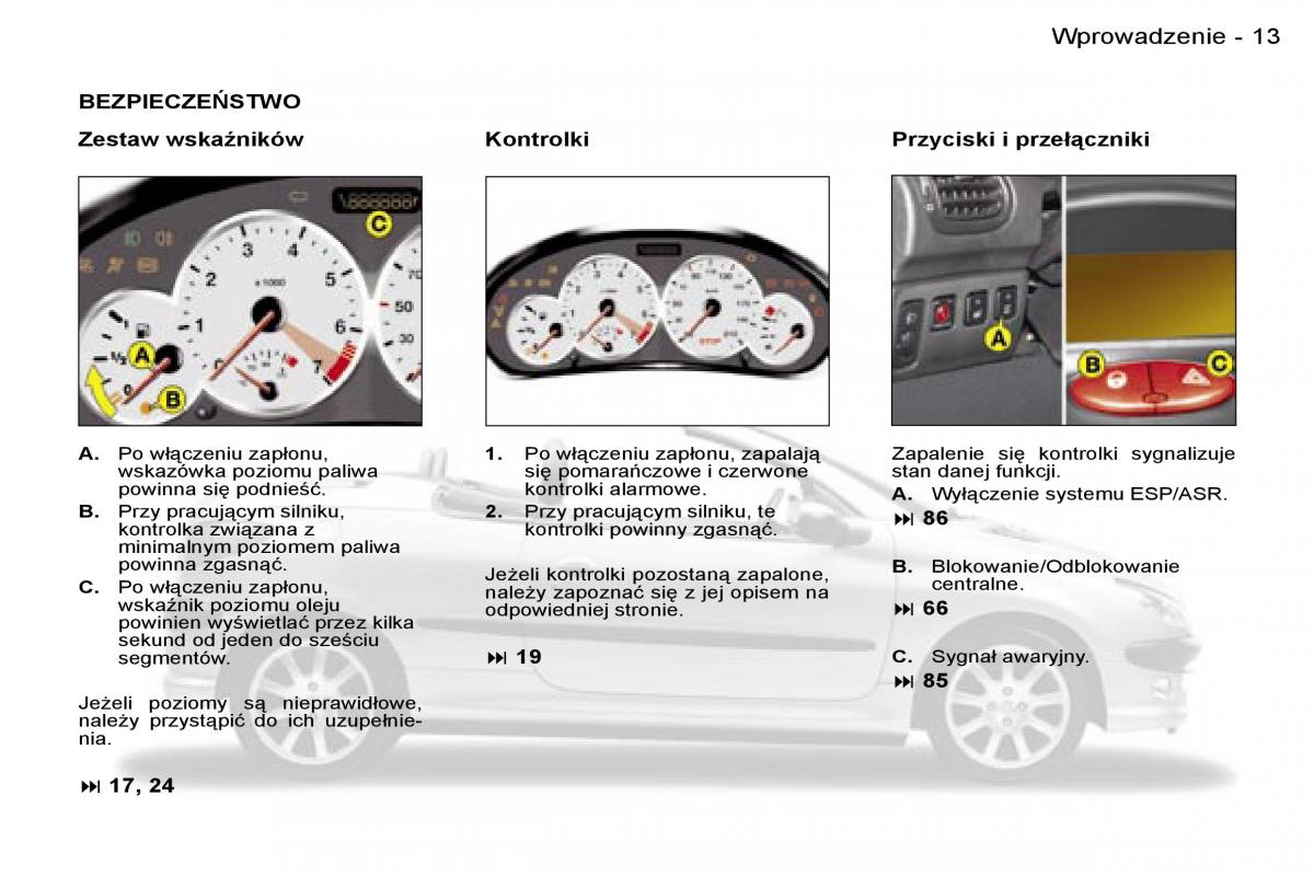 Peugeot 206 CC instrukcja obslugi / page 10
