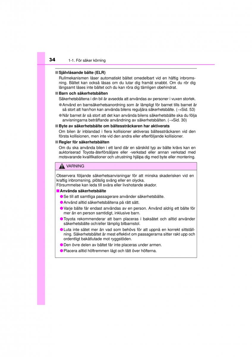 Toyota RAV4 IV 4 instruktionsbok / page 34