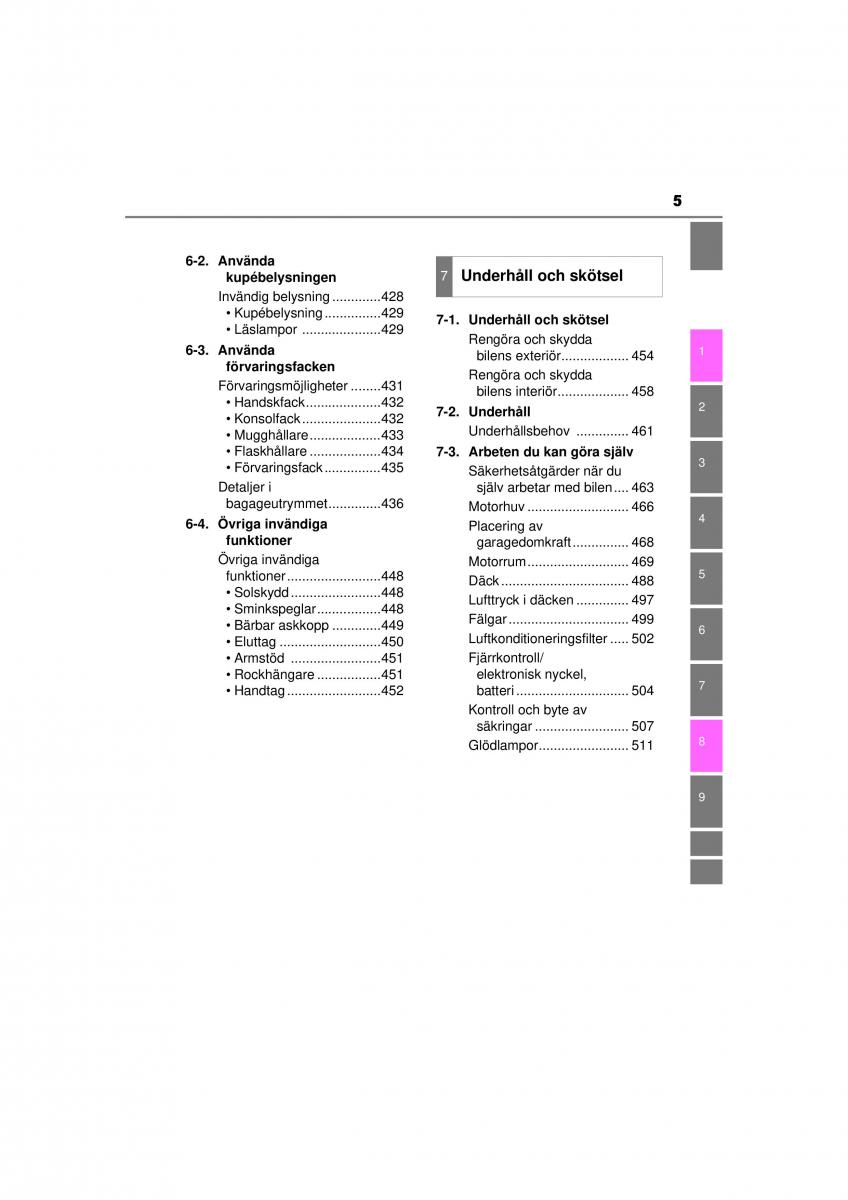 Toyota RAV4 IV 4 instruktionsbok / page 5