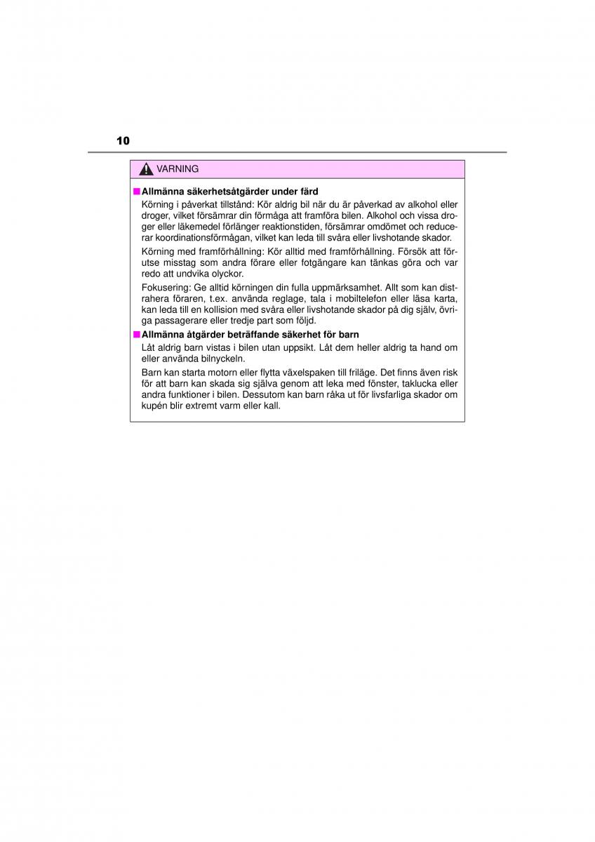Toyota RAV4 IV 4 instruktionsbok / page 10