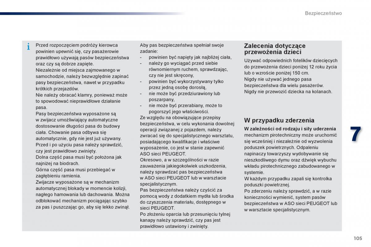 Peugeot 301 instrukcja obslugi / page 107