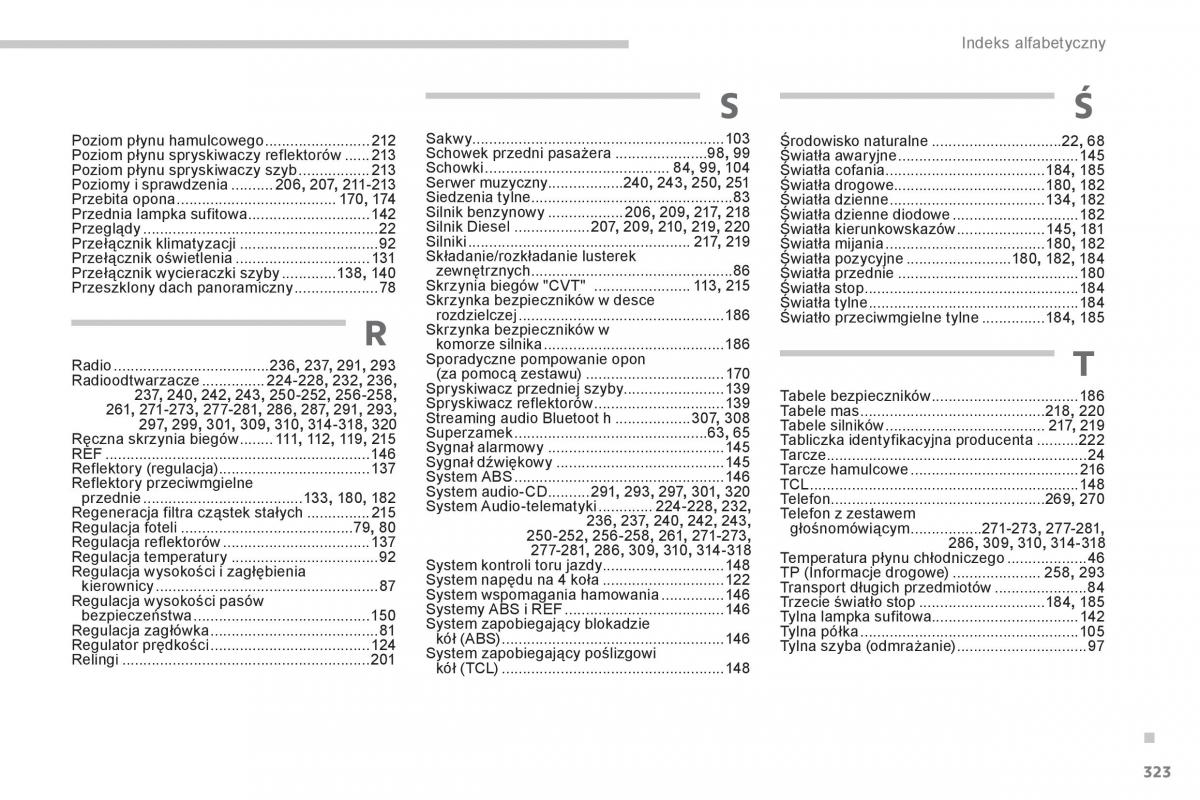 Peugeot 4008 instrukcja / page 325