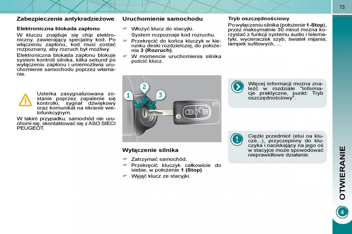 Peugeot 3008 instrukcja obslugi / page 70