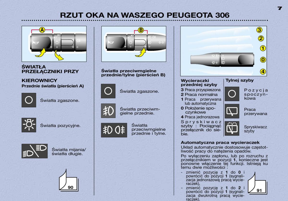 Peugeot 306 instrukcja obslugi / page 7