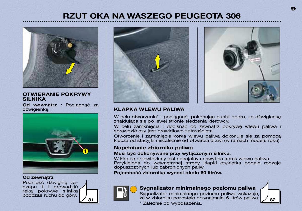 Peugeot 306 instrukcja obslugi / page 9