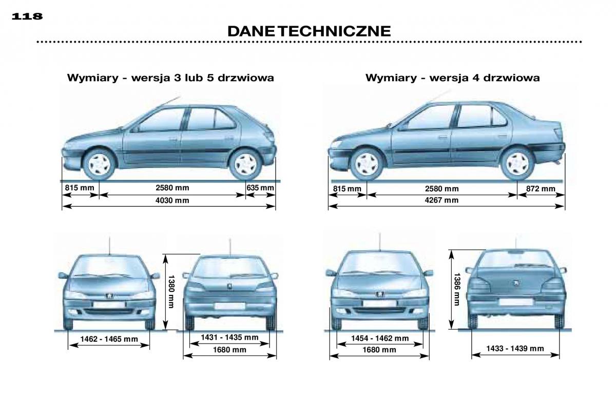 Peugeot 306 instrukcja obslugi / page 116