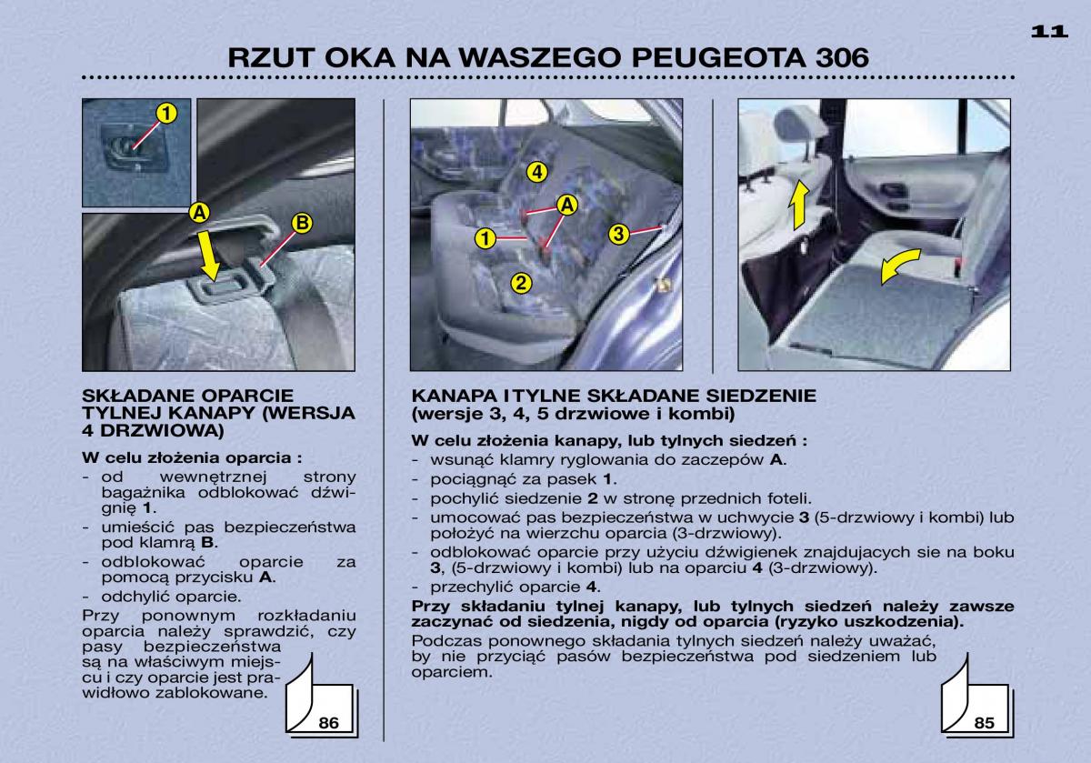 Peugeot 306 instrukcja obslugi / page 11
