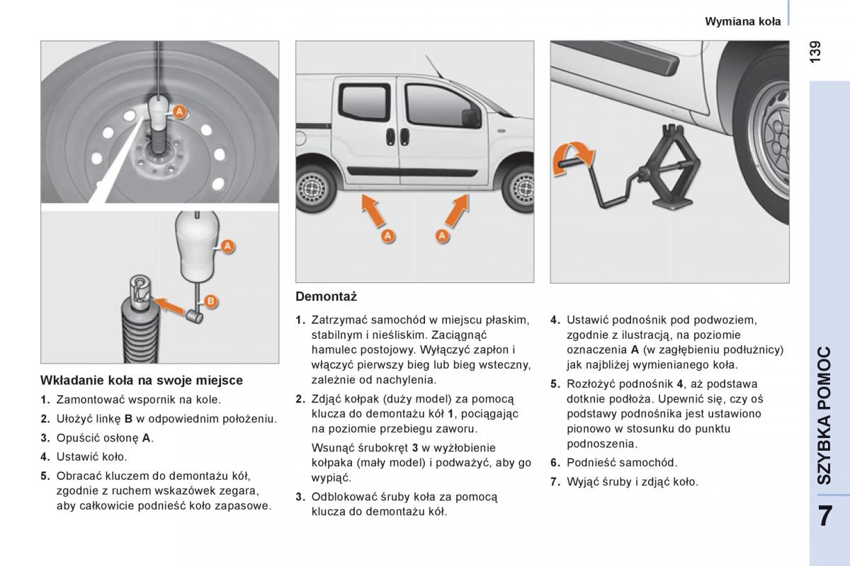 Peugeot Bipper instrukcja obslugi / page 141