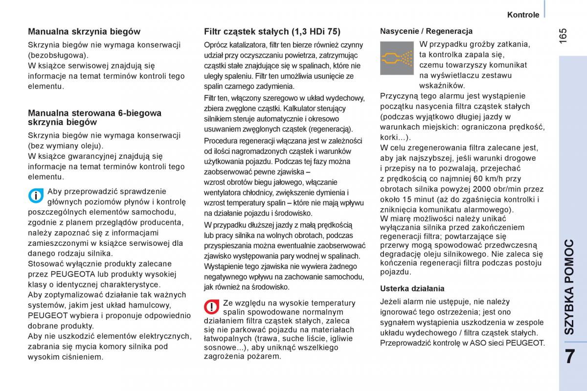 Peugeot Bipper instrukcja obslugi / page 167