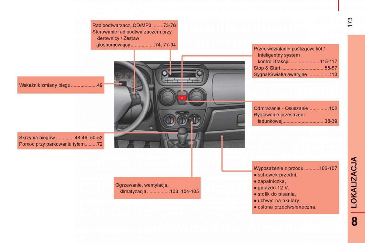 Peugeot Bipper instrukcja obslugi / page 175