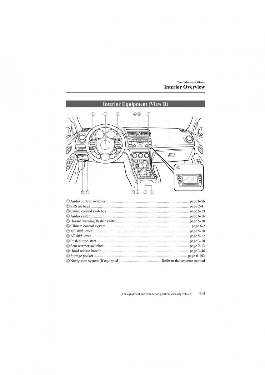 Mazda 6 II 2 owners manual / page 9