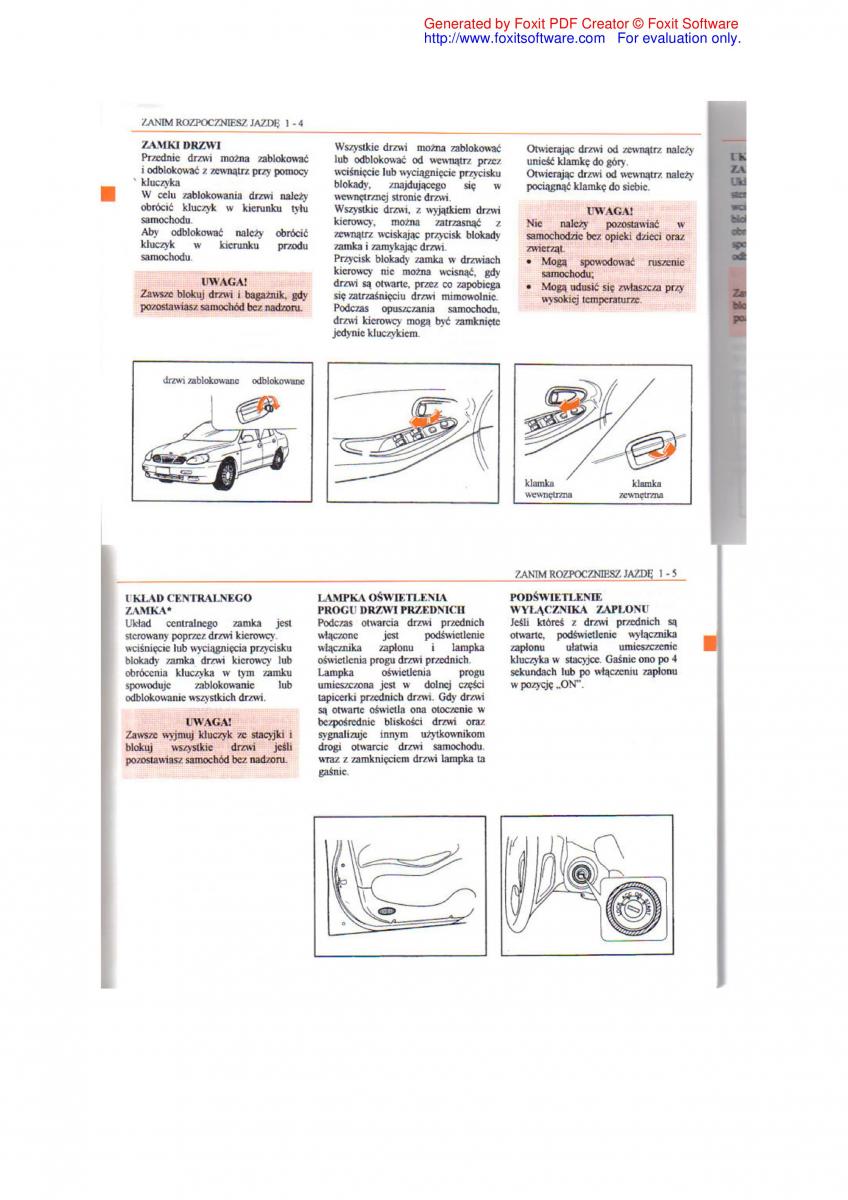 manual  Daewoo Leganza instrukcja / page 6