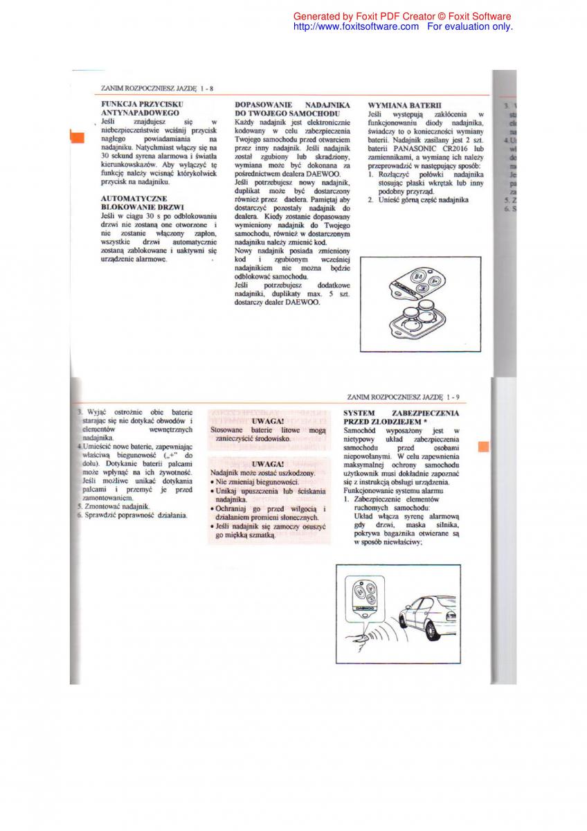manual  Daewoo Leganza instrukcja / page 8